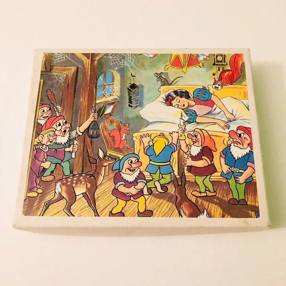 Vintage Snow White Wooden Block Puzzle Missing Scene  Sheets - Picture 2 of 16